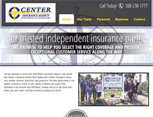 Tablet Screenshot of center-insurance.com
